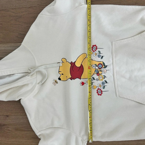Disney Winnie the Pooh Ivory Hoodie, Embroidered Flowers, XXL - Picture 9 of 9
